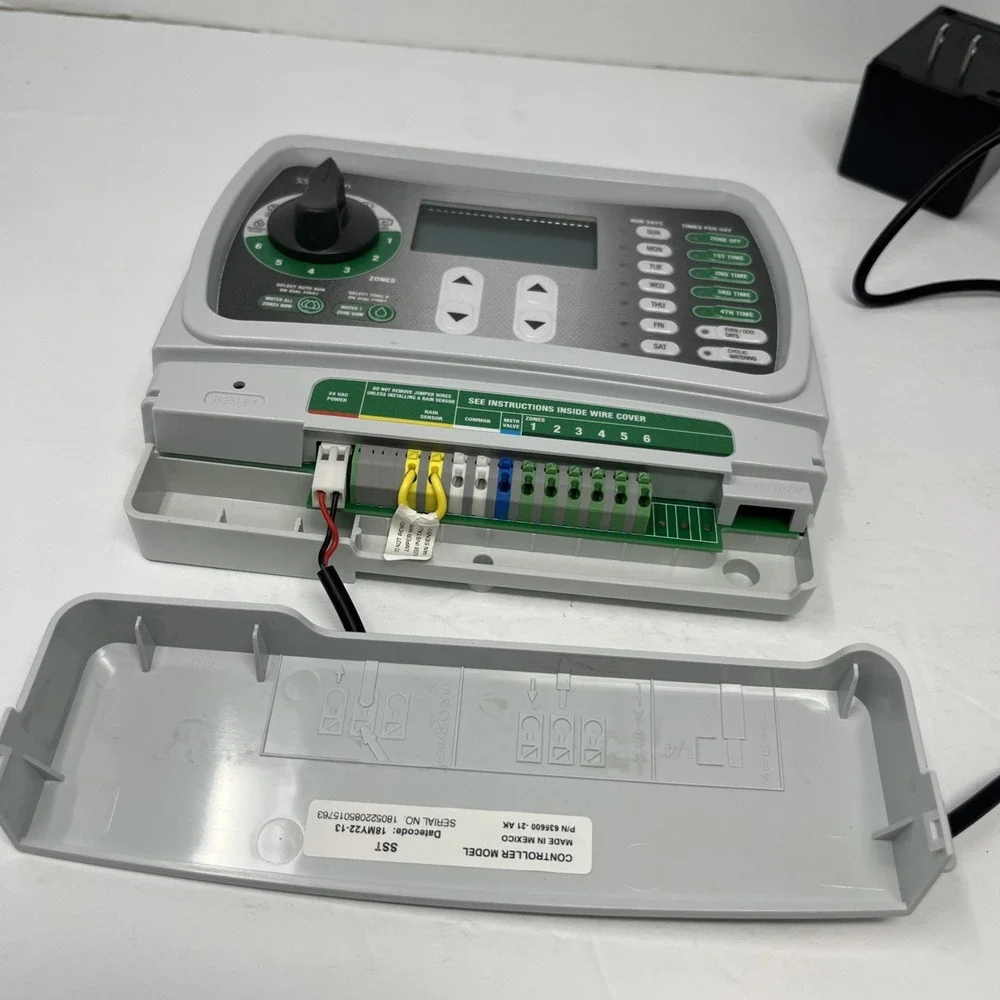 Rain Bird SST-600in 6-Zone Indoor Sprinkler Timer with Power Supply - Tested !